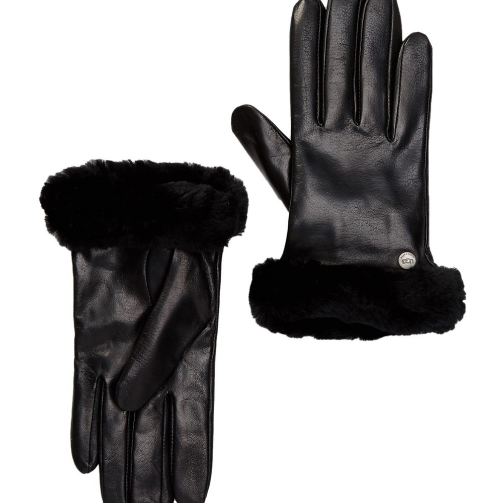 UGG
Genuine Dyed Shearling Trimmed Leather Gloves